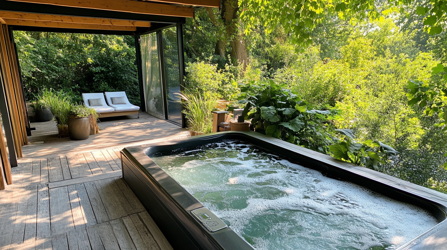 spa sur une terrasse