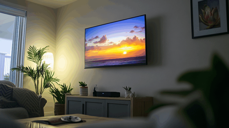 tv au mur sans voir les fils