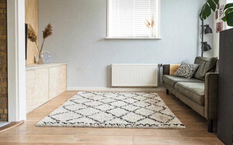 tapis devant ou sous le canapé