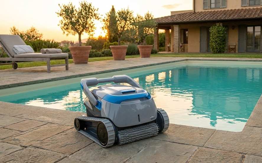 robot piscine démarre et s'arrête